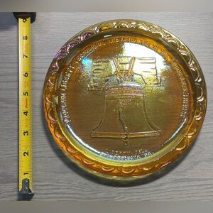 Indiana Glass Co American Bicentennial Commemorative Plate - Liberty Bell #1981